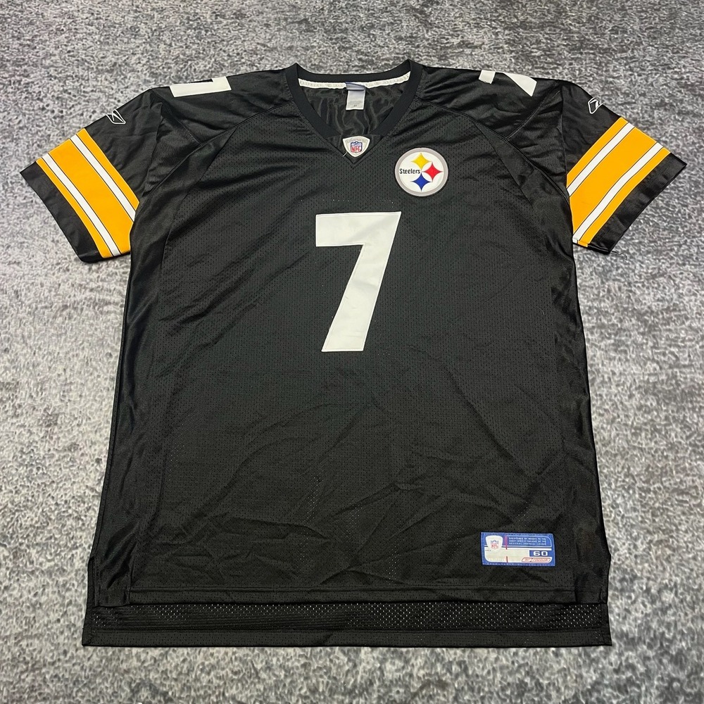 Pittsburgh Steelers Ben Roethlisberger Reebok NFL Jersey Size 60 Black Yellow